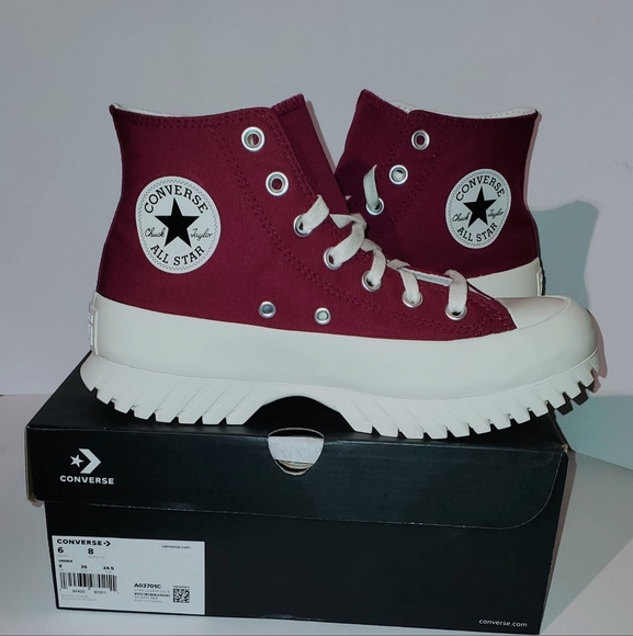 Converse chuck Taylor All Star Lugged 2.0 Size Women's 8 Men's 6. Burgundy color - Picture 7 of 10
